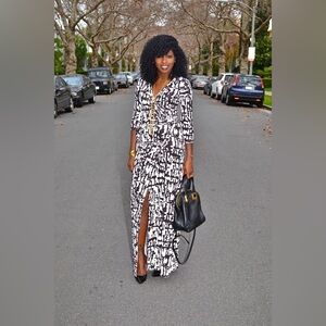 DIANE VON FURSTENBERG  Abigail silk-jersey maxi wrap dress